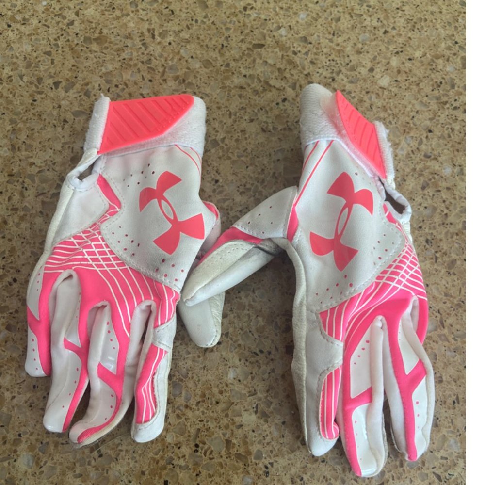 One Pair of Under Armour Batting Gloves - Youth Size S